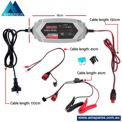 12V Automatic Car Battery Charger 6V 3.5Amp Vehicle Truck Chargers Agm Auto Accessories > Others