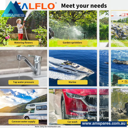 12V Sealflo Water Pump High Pressure Self - Priming Rv Camping Boat 70Psi 11.3L/M Auto Accessories