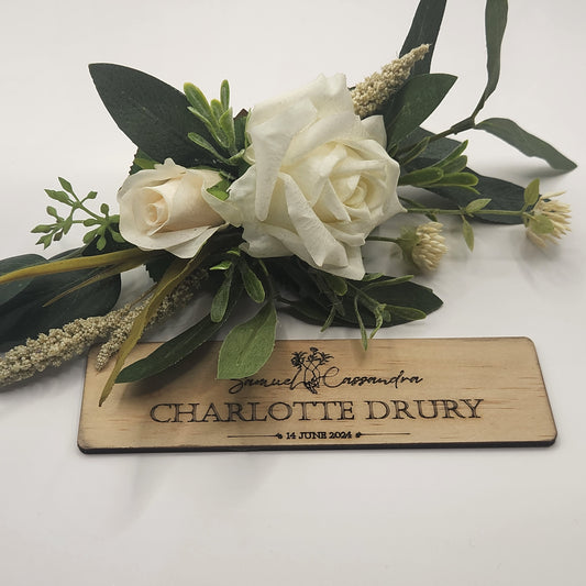 Personalised Place Card/ Wedding Hand Heart Design