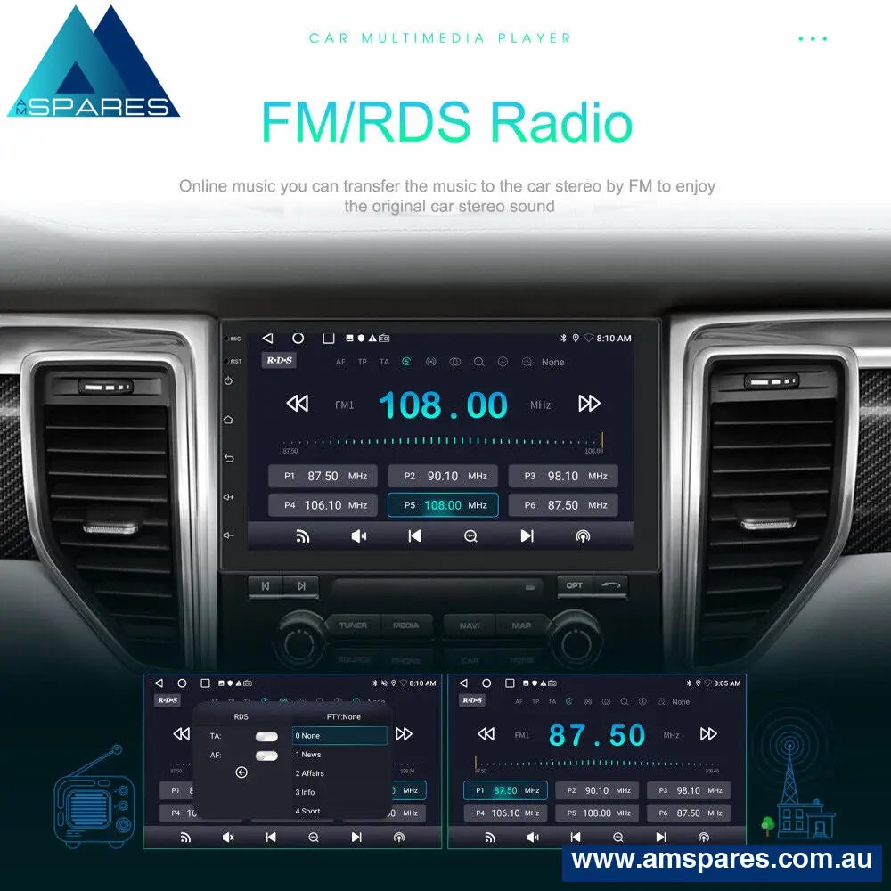 7 Inch Car Radio 2 Din Gps Fm Rds Wifi W/ Rear Camera For Android Ios Carplay Au Auto Accessories >