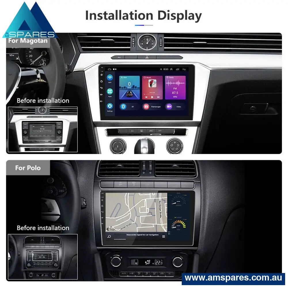 9’ Car Radio 2 Din Gps Fm Rds Wifi W/ Rear Camera For Android Auto Ios Carplay Accessories > Others