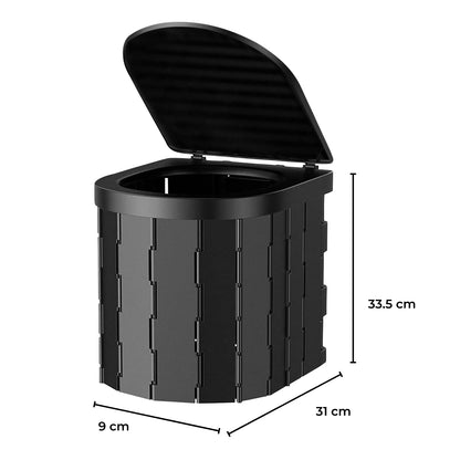 KILIROO Portable Foldable Potty With Lid (Black)
