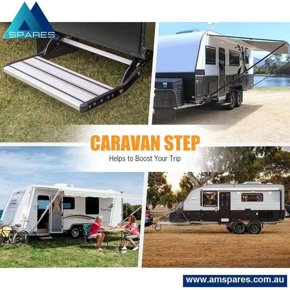 Caravan Step Aluminium 200Kg Pull Out Folding Camper Trailer Motorhome Auto Accessories > Others