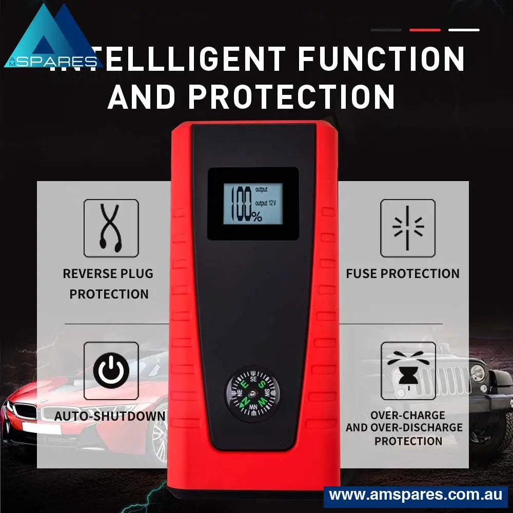 E - Power 25000Mah Jump Starter Portable 12V Battery Pack Powerbank Charger Booster Led Torch Auto
