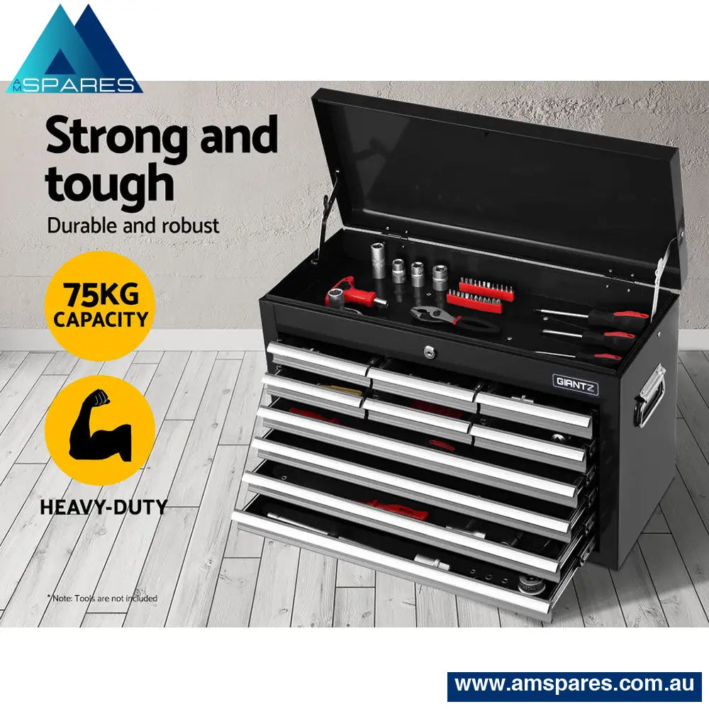 Giantz 10 Drawer Tool Box Cabinet Chest Toolbox Storage Garage Organiser Grey Tools >