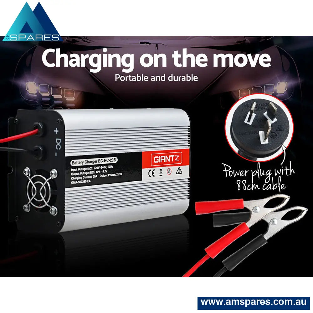 Giantz 12V 20A Car Battery Charger Inverter 20 Amp Atv 4Wd Boat Caravan Auto Accessories > Others