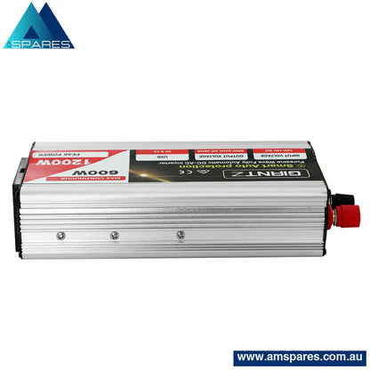 Giantz Power Inverter 600W/1200W 12V To 240V Pure Sine Wave Camping Car Boat Auto Accessories >