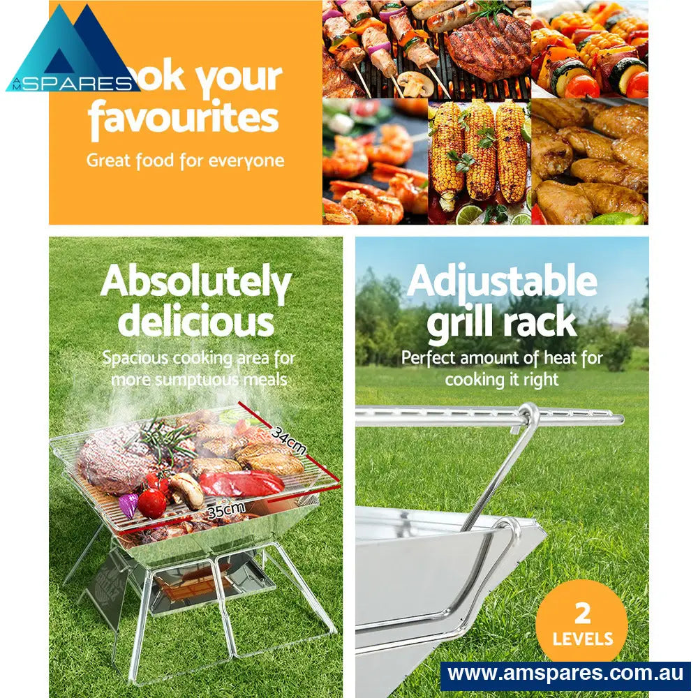 Grillz Fire Pit Bbq Grill With Carry Bag Portable Home & Garden > Firepits