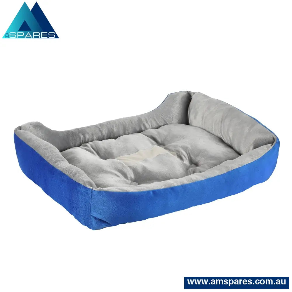 I.pet Pet Bed Dog Cat Calming Soft Mat Sleeping Comfy Plush Cave Washable Blue Care > Supplies