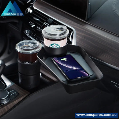 Kustom 10W Car Cup Holder Extension Fast Wireless Charger Tray Auto Accessories > Others