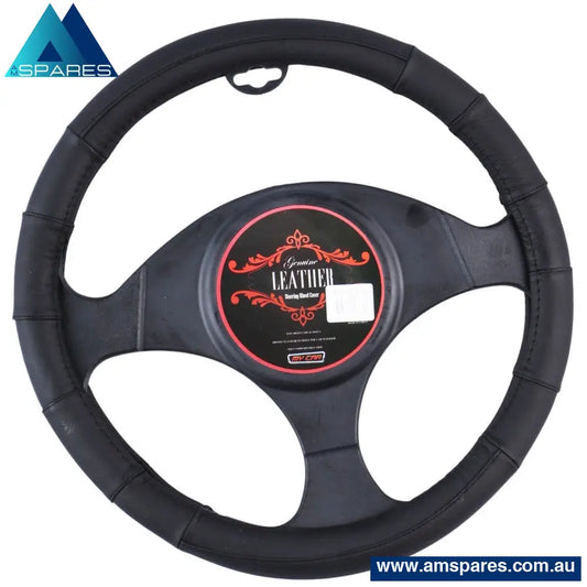 Memphis Steering Wheel Cover - Black [Leather] Auto Accessories > Others
