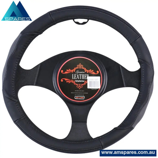 Nevada Steering Wheel Cover - Black/Grey [Leather] Auto Accessories > Others