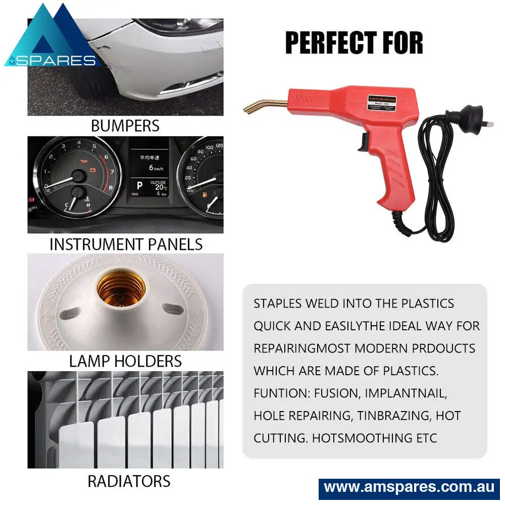 Plastic Welder Garage Tool Hot Staple Staplers Bumper Repair Welding Machine Kit Auto Accessories >