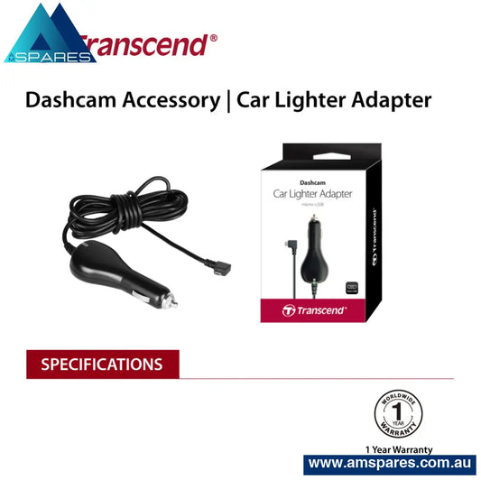 Transcend Ts-Dpl2 Car Lighter Adapter For Drivepro Micro-B (For Dp230 / Dp130 Dp110) Auto