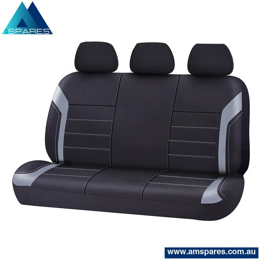 Universal Ultra Light Neoprene Rear Seat Covers Size 06/08H | Black/Grey Auto Accessories > Others