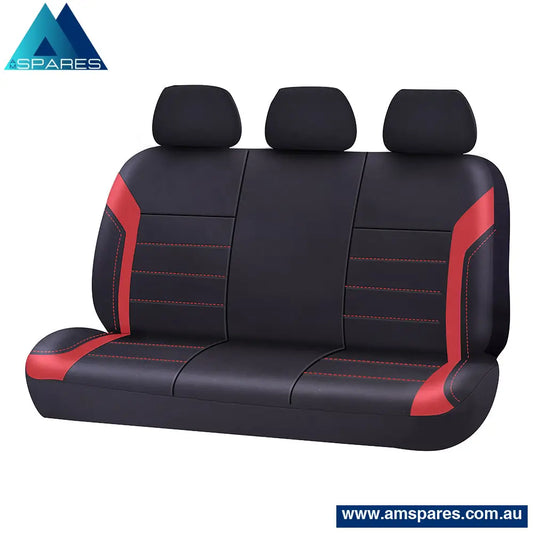 Universal Ultra Light Neoprene Rear Seat Covers Size 06/08H | Black/Red Auto Accessories > Others