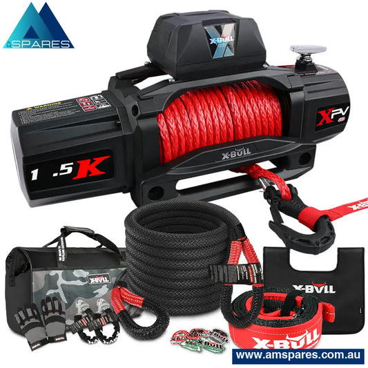X-Bull 4Wd Recovery Kit Kinetic Rope With 14500Lbs Electric Winch 12V 4X4 Offroad Auto Accessories