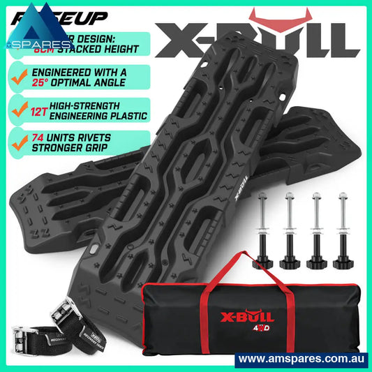 X-Bull 4X4 Recovery Tracks Boards 2Pcs 12T Sand Snow Mud Tracks With Mounting Pins Bolts Auto