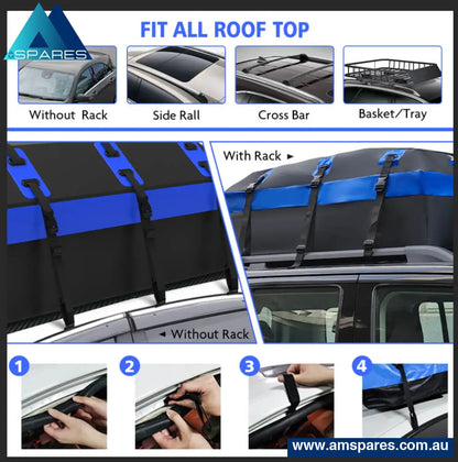 X-Bull Car Roof Cargo Bag Rooftop Carrier 100% Waterproof Top Luggage For All Vehicles Auto