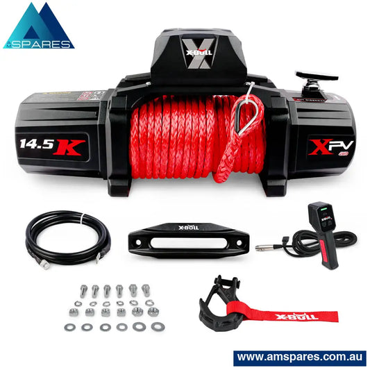 X - Bull Electric Winch 12V 14500Lbs Synthetic Rope Wireless Remote 4Wd 4X4 Car Trailer Auto