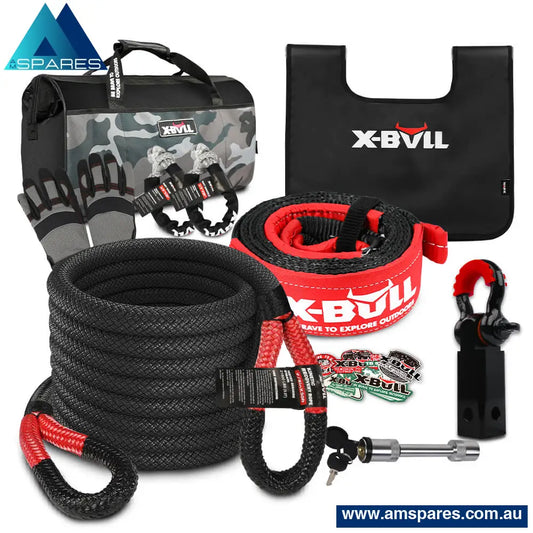 X-Bull Recovery Kit Kinetic Rope With Hitch Receiver 5T Auto Accessories > 4Wd &