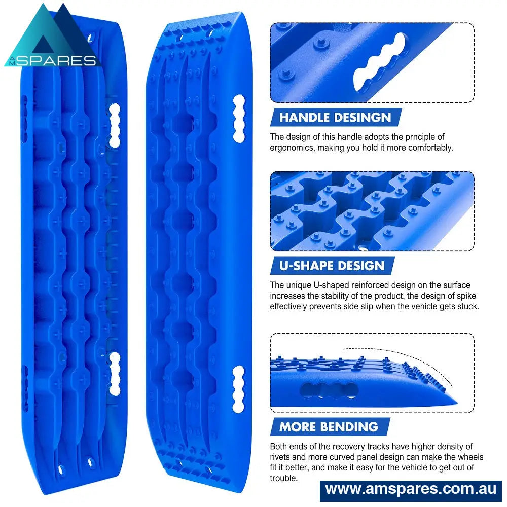 X-Bull Recovery Tracks Sand 2Pcs / Snow Mud 10T 4Wd Gen 2.0 - Blue Auto Accessories > Others