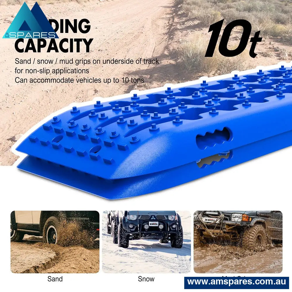 X-Bull Recovery Tracks Sand 2Pcs / Snow Mud 10T 4Wd Gen 2.0 - Blue Auto Accessories > Others