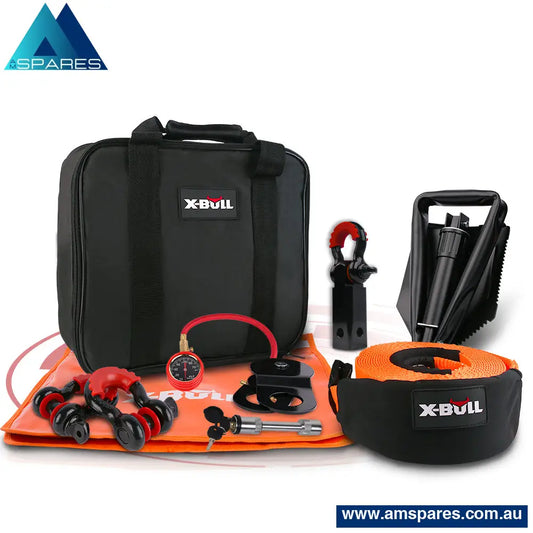 X - Bull Winch Recovery Kit 11Pcs 4Wd 4X4 Pack Off Road Snatch Strap Essential Auto Accessories >